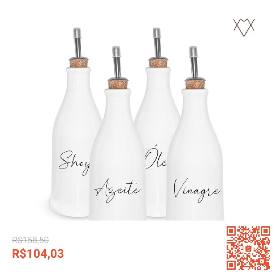Kit Porta Azeite Vinagre Óleo Shoyu